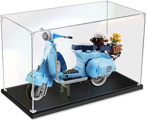 Havefun Acryl Vitrine Kompatibel Mit Lego 10298 Vespa 125, Schaukasten Showcase Staubdichte Display Case für Lego 10298 - Nicht Enthalten Modellbausatz