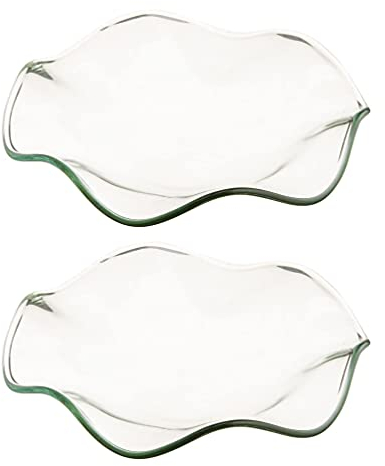 Angoily Duftkerze 2Pcs Ersatz Oilw?rmer Schale Wachsw?rmer Ersatzschale Schmelze W?rmer Liner Glasschale W?rmer Schüssel Tellerschale für Schmelz Wachsbrenner (??e S) Duftöl Diffuser