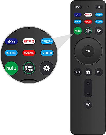 Télécommande de rechange universelle XRT260 pour tous les téléviseurs intelligents Vizio avec boutons de raccourci Disney, Netflix, Video, Hulu, XUMO, VEDU, iHeart Radio et plus encore.