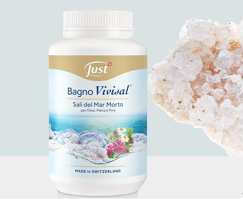 JUST - Bagno Vivisal Sali del Mar Morto Con Essenze e Estratti con Timo Malva e Pino 500 gr