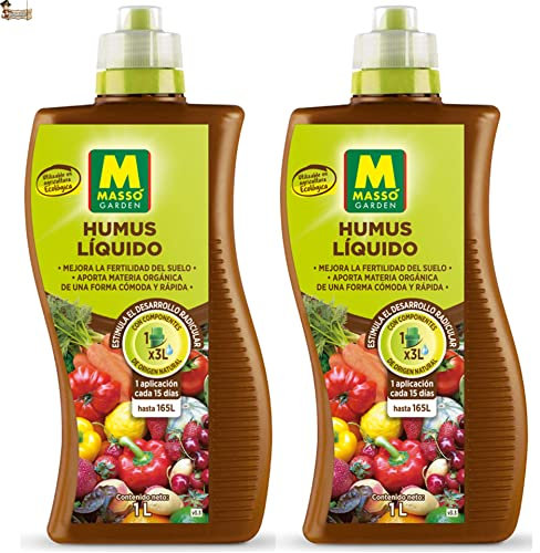 BricoLoco.com Humus de lombriz líquido ¡¡¡ Pack 2 litros !!! (2X1 LTS) Abono Fertilizante huerto, Plantas. Apto para Agricultura ecológica. Mejora fertilidad del Suelo, aporta Materia orgánica. (2)