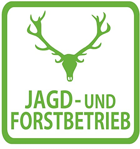 Jagdbetrieb Forstschutz Auto Aufkleber Zubehör Jagdschutz Forstbetrieb Sticker (Motiv 17, Dunkelgrün)