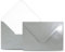 50 Briefumschläge DIN C6 Silber - 11,4 x 16,2 cm - Kuverts mit 90 g/m² Nassklebung spitze Klappe - Umschläge ohne Fenster - Colours-4-you