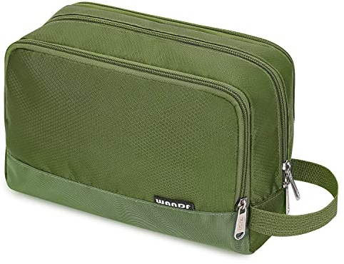 WANDF Kulturbeutel Herren Rucksack Damen Kosmetiktasche Waschtasche für Männer & Frauen in Premium Qualität (A-Pures Armee Grün)