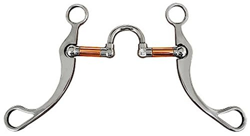 Orton Morso in acciaio inossidabile Morso per cavalli Morsi occidentali Snaffle Attrezzatura per addestramento per cavalli per allenamento della bocca Bit con porta in rame