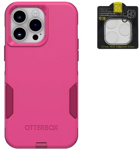 OtterBox Commuter Series Case for iPhone 14 Pro Max with Camera Lens Protector - Non-Retail Packaging - Into The Fuchsia (Pink)