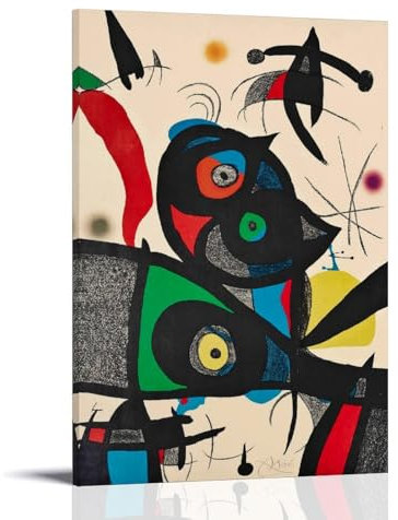 OqcEha Joan Miro Surrealismus Poster Oda A Joan Miro Kunstdruck Wand Foto Farbe Hängende Bild Familie Schlafzimmer Dekor Geschenk 20x30inch(50x75cm)
