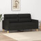 SECOLI Sofa 2 sitzer Sofa 2er Sofa 2 sitzer Stoff Couch 2 sitzer 2er Couch Sofa klein Stoff Sofa für Wohnzimmer/Schlafzimmer/Büro/Wohnung-Schwarz-2-sitzer:140cm