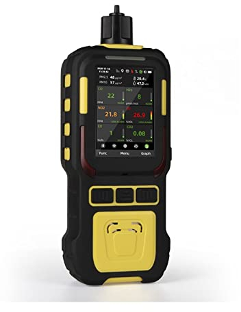 Monitor Detector de Gas portátil Detector de Gas Industrial portátil Bomba incorporada NH3, SO2, CO, CO2, NOx, H2S Temperatura Humedad PM2.5 PM10 con Pantalla LCD