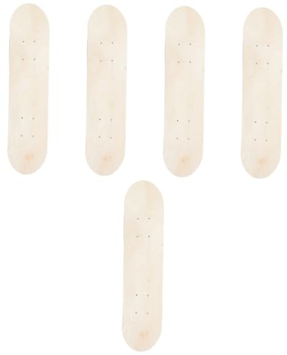 BESPORTBLE 5st Handbemaltes Skateboard Unvollendete Leere Holzhandwerke Jungen Skateboarddecks Bemalen Anfänger-Skateboard Skateboardmaterial Selber Machen Ahorn Kind Vier Räder Spielzeug
