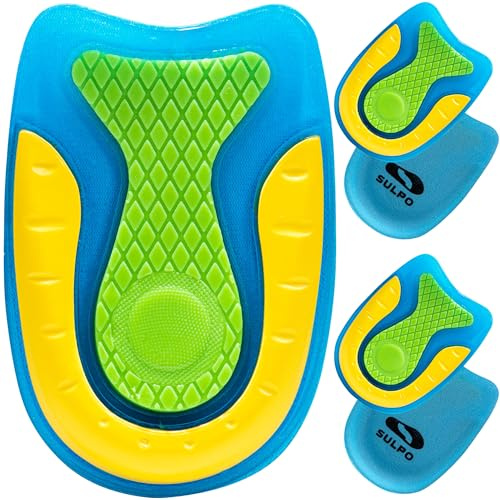 SULPO Spornfix Lot de 2 paires de talonnettes en gel pour soulager la fasciite plantaire, l'épine calcanéenne et les douleurs d'Achille Taille S (36-39)