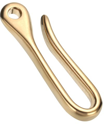 PATIKIL 2,4 Zoll Fischhaken-Schlüsselanhänger, massiver Messing U-Haken-Schlüsselanhänger Taschenclip Gürtelclip Schlüsselhalter für Männer Frauen Schlüssel Geldbörse Tasche
