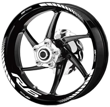 JAYWIS Felgenaufkleber Motorrad Felgenaufkleber Radhun Aufkleber Reflektierende Wasserdichte Streifen Klebeband Modifikationszubehör Für Yamaha YZF R6 YzfR6 Radaufkleber (Größe : 3)