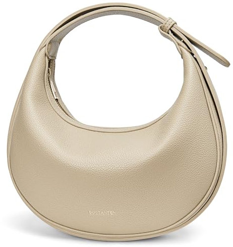 BOSTANTEN Handtasche Damen Klein Umhängetasche Crossbody Hobo Bag for Women PU Leder Schultertasche Damen Klein Handtaschen mit Verstellbares Riemen,Hellbraun