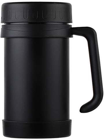 Simpls 500 ml Tumbler Stainless Steel Vacuum Bottles with Cup Office Flasks for Tea Insulated Mug Black