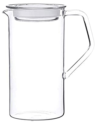 FDHESAR Cold Kettle with Lid Glass Cold Kettle Simple and Large Capacity for Homemade Juice & Iced Tea Glass Bottles Rosed Kettle/a