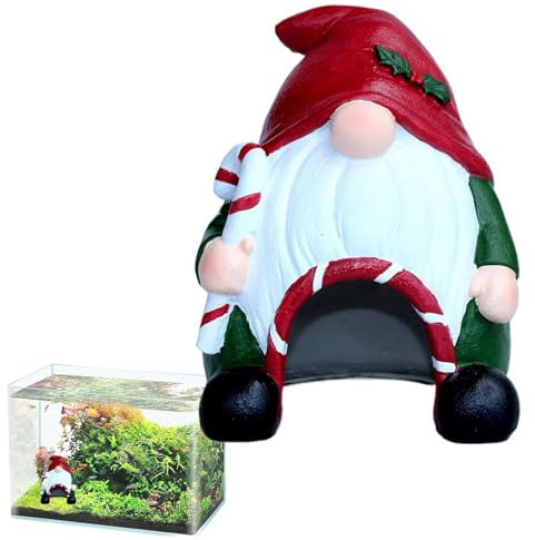 Weihnachten Aquarium Dekorationen Harz Cartoon Aquarium Dekoration für Weihnachten Dekorative Multifunktionale Aquarium Landschaftsgestaltung mit stabiler Basis für Aquarium