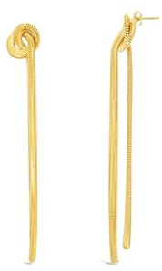 ARS-ARGENTI glamouröse Ohrhänger im Kettendesign edel & anmutig 750 vergoldet 18K Schmuck Geschenk Damen Mädchen 96 mm nobel anmutig hochwertig hypoallergen