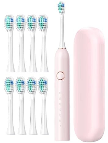 Brosse à dents électrique pour adulte – Brosse à dents électrique rechargeable, meilleures brosses à dents électriques pour adultes | Brosse à dents électrique longue durée avec charge, brosse à dents