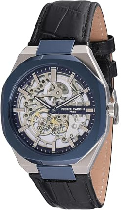 Pierre Cardin Élysée Automatique Twotone Naval Academy Uhren für Herren - CF.1002.LB.3, Blau, Blau