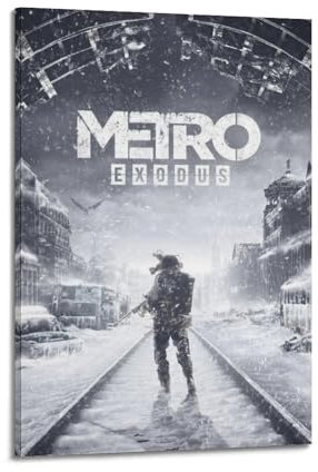 VBHEJRNE Metro Exodus-Videospiel-Poster, dekorative Malerei, Leinwand, Wandposter und Kunstdruck, modernes Familienschlafzimmer, Dekor-Poster, 40 x 60 cm