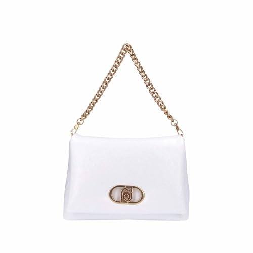 Liu Jo Jeans Borsa a spalla La Puffy con manico a catena rimovibile, tracolla regolabile e logo in metallo sul davanti. off white Taglia Unica