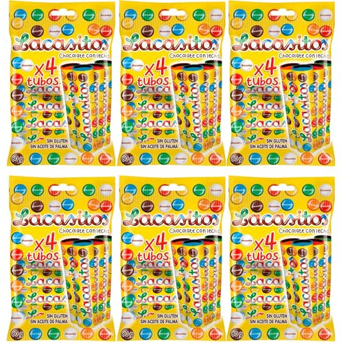 Lacasitos pack 24 x tubos 20g grageas de chocolate con leche