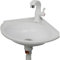 Lavello Angolare Lavello Montato a Parete per Camper Lavabo Lavabo Del Lavabo in Plastica Lavabo Con Rubinetto Del Lavandino Da Bagno Moderno Lavello Cucina per Bagno/Cameriera/Toilette (Bianco)