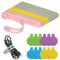 Lnngub 32 Pcs Cord Labels and Silicone Cable Ties Set,12 Cable Labels Tags+ 20 Silicone Cord Ties Adhesive Wire Label for Electronics Home Office Desk Wire Organization,Multicolor
