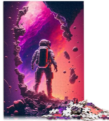Puzzle für Erwachsene 1000 Teile Astronaut stehend Atom Familienspiel für und eignet ganze Familie für 14-Jährige 50x75cm