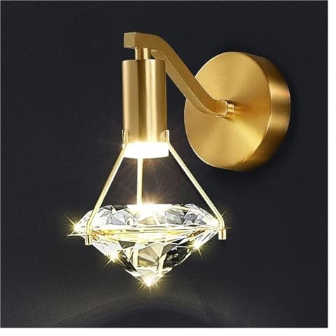 Bracket Light Crosstal en cuivre en cuivre Contemporain Transparent Corps Light + G4 Porte-Lampe Approche pour la Salle à Manger du Salon, luminaire rétro Aménagement Wall Lamp