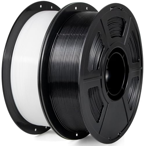 IEMAI PETG Filament 1.75mm 2Kg, Schwarz/Weiß PETG 3D Drucker Filament, Kompatibel mit Bambu Lab, AMS, AMSLite, Maßgenauigkeit +/-0.02mm