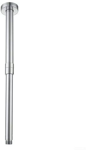 Duschkopf-Verlängerungsrohr aus Edelstahl, verstellbare Dusche, 35–60 cm, Dusch-Decken-Verlängerungsarm (Chrom)