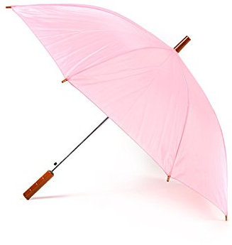 Jollybrolly Baby Pink Straight Stick Umbrella – Sun Umbrella for Walking, Portable Parasol, Waterproof, UV Protection, Wind Resistant, Handheld Parasol, Auto Open Feature