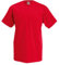 Fruit Of The Loom - Camiseta para hombre, manga corta, cuello de pico rojo Large