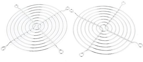 sourcing map 2 Pcs Metal Wire Finger Guard Protect Grill for 120mm PC Cooling Fan