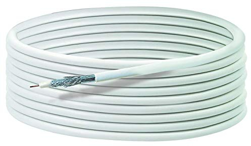 Schwaiger GmbH SAT Koaxialkabel unkonfektioniert (7 mm, 110 dB, 50m) weiß KOX850012 34W / 32L