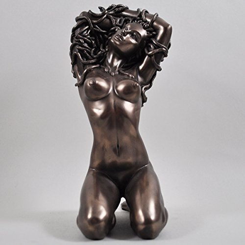 Bronze Sculptures The Temptation of Medusa Figur, bronziert, weiblicher Akt, Erotik-Statue