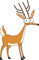 U24 Aufkleber lustiger Hirsch Reh Autoaufkleber 9 x 13 cm Sticker Konturschnitt