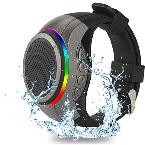 Frewico Bluetooth Speaker Watch Wearable Portable Waterproof X10 Clip Speaker MP3 Player Handsfree Cear Call Speakerphone,TWS,SD Card Slot,Selfie for Working, Running, Cycling(Gray)