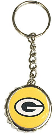 Pro Specialties Group NFL Green Bay Packers Bottle Cap Keychain, Green, One Size