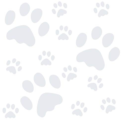 kleb-Drauf® | 13 Pfoten | Weiß - matt | Wandtattoo Wandaufkleber Wandsticker Aufkleber Sticker | Wohnzimmer Schlafzimmer Kinderzimmer Küche Bad | Deko Wände Glas Fenster Tür Fliese
