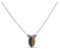 mantraroma Kette 925 Silber Tigerauge brauner Stein Edelstein Collier Silber Damen Sterling Silber Halskette Geschenk (MCO-011-18)