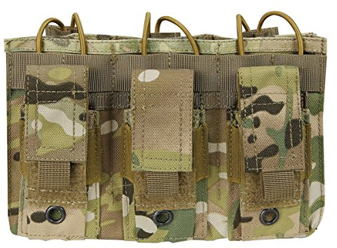 OAREA Camouflage Tactical Triple 5.56 Magazintasche MOLLE-System Magazinklemmclip-Taschenhalter-Tasche