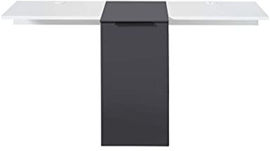 Stella Trading MEDIANA TV-Element in graphit, weiß matt - praktischer TV-Aufsatz für das Low-Board - 159 x 75 x 50 cm (B/H/T)