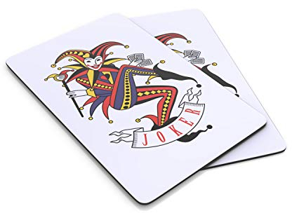 CSL - RFID Blocker Karte - Karten Abschirmung 2er Set - Schutz vor Cyber Kriminalität - kompakt und stabil – Alternative zu Schutzhüllen – RFID und NFC – Störelektronik – mit Motiv Joker