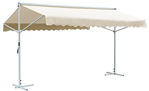 vidaXL Toldo de pie independiente color crema 500x300 cm
