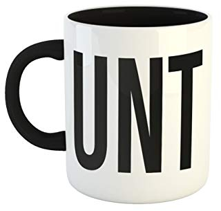 clothinx Cunt Tasse mit schwarzem Griff, Keramik, 340ml
