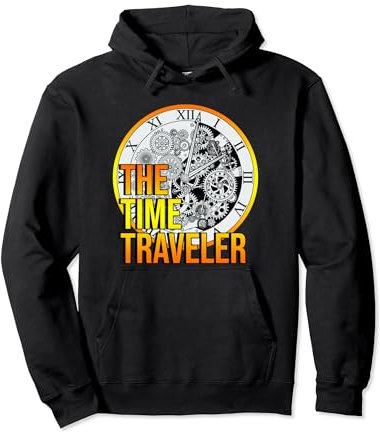 Zeitreise Uhr Uhrwerk Time Traveler Uhrzeit Physik Geschenk Pullover Hoodie
