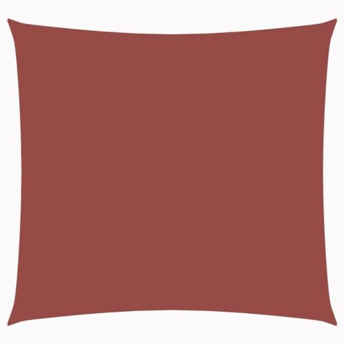 vidaXL Sonnensegel Wasserfest Sonnenschutz Windschutz Sonnendach UV Schutz Garten Terrasse Balkon Oxford-Gewebe Quadratisch 3x3m Terrakottarot